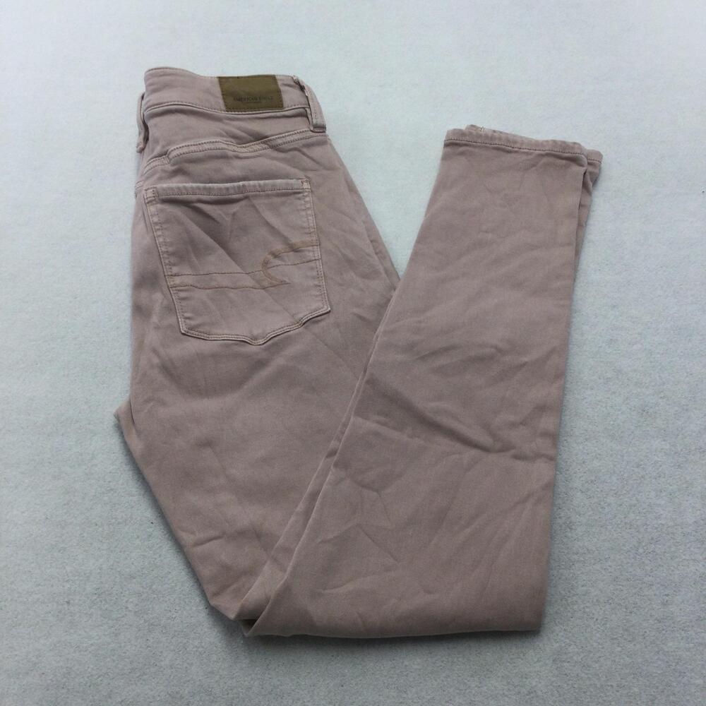 American Eagle Outfitters Hi-Rise Jegging Jeans Womens 8 Pink Super Stretch
